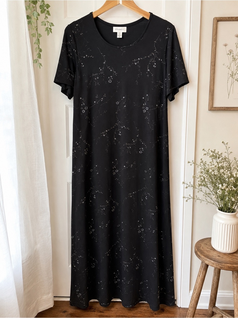 Vintage Y2K 90’s Studio C Midnight Constellation Dress Size 16